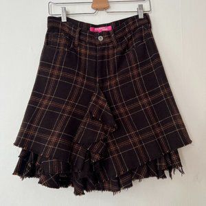 Junya Watanabe MAN plaid wool skirt